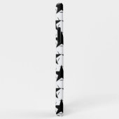 白黒の星の円の幾何学的パターン Case-Mate iPhoneケース (裏面/右)