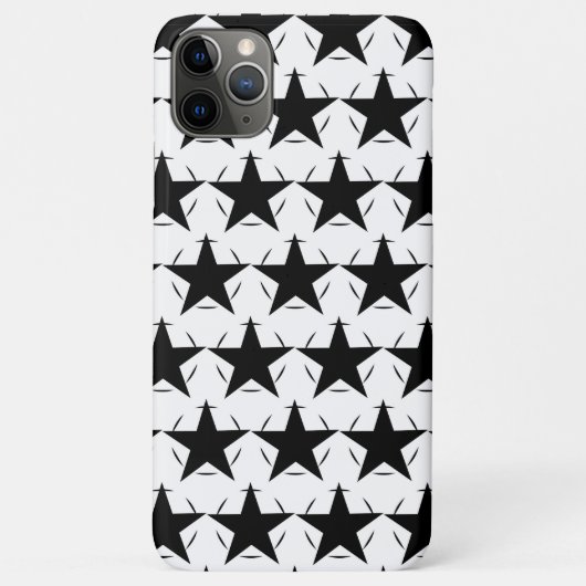 白黒の星の円の幾何学的パターン Case-Mate iPhoneケース (裏面)