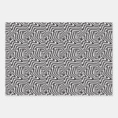 白黒の星の錯覚 ラッピングペーパーシート (正面2)