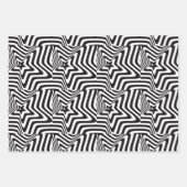 白黒の星の錯覚 ラッピングペーパーシート (正面)