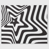 白黒の星の錯覚 ラッピングペーパー (フラット)