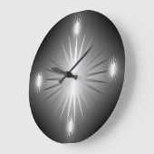 白黒の星時計 ラージ壁時計 (傾斜)