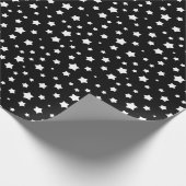 白黒の星模様 ラッピングペーパー (角)