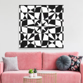 白黒の星 キャンバスプリント (インサイチュ (リビング))