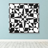 白黒の星 キャンバスプリント (インサイチュ (ウッドフロア))