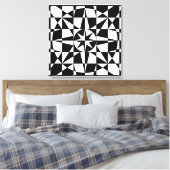 白黒の星 キャンバスプリント (インサイチュ (寝室))