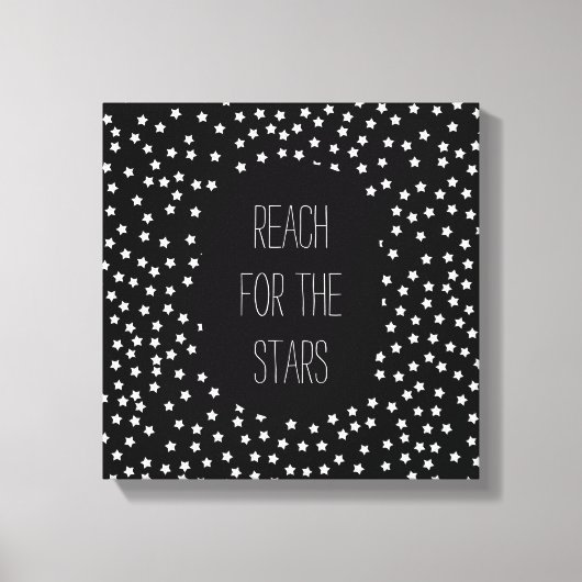 白黒の星 キャンバスプリント (正面)