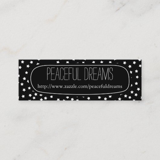 白黒の星 スキニー名刺 (正面)