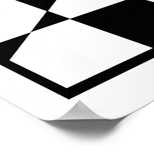 白黒の星 ポスター (角)