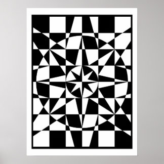 白黒の星 ポスター