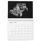 白黒の昨日の2012台の車 カレンダー (2月 2027)
