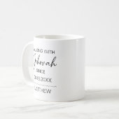 白黒の時からエホバと共に歩んで コーヒーマグカップ (正面左)