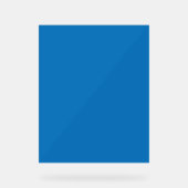 白黒の時計が付いた青い背景 アクリルサイン (正面)