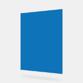 白黒の時計が付いた青い背景 アクリルサイン (傾斜)