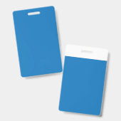 白黒の時計が付いた青い背景 バッジ (Front & Back)