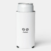 白黒の時計塔の写真 スリム缶クーラー (Seltzer正面)