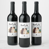 白黒の曲の再生リストの写真結婚の種類 ワインラベル (ボトル)