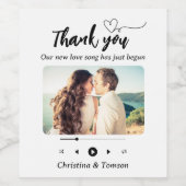 白黒の曲の再生リストの写真結婚の種類 ワインラベル (シングルラベル)