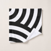 白黒の曲線 バスタオルセット (ウォッシュタオル)