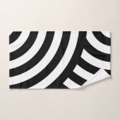 白黒の曲線 バスタオルセット (ハンドタオル)