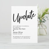 白黒の更新が取り消され結婚たアナウンス 招待状 (スタンド正面)