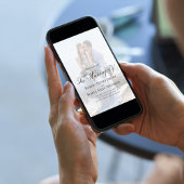 白黒の書エレガント跡の写真 招待状