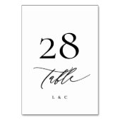 白黒の書モダン結婚書 テーブルナンバー (裏面)