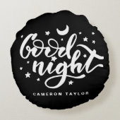 白黒の書モダン道グッドナイト ラウンドクッション (裏面)