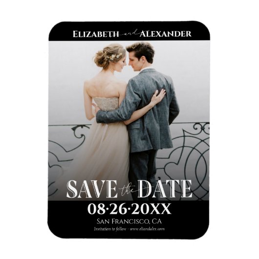 白黒の書跡の写真を保存 マグネット (縦)