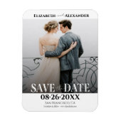 白黒の書跡の写真を保存 マグネット (縦)