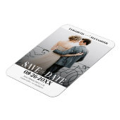 白黒の書跡の写真を保存 マグネット (左側)