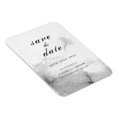 白黒の書跡グラデーション日付の保存 マグネット (右側)