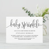 白黒の書道かわいらしベビー 招待状 (スタンド正面)