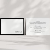 白黒の書道のモダン結婚詳細 エンクロージャーカード