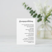 白黒の書道の宿泊カード エンクロージャーカード (スタンド正面)