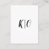 白黒の書道の宿泊カード エンクロージャーカード (裏面)