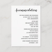 白黒の書道の宿泊カード エンクロージャーカード (正面)