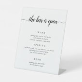 白黒の書道の結婚バー 台座サイン (正面)