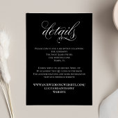 白黒の書道の結婚詳細 エンクロージャーカード