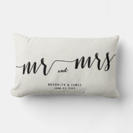 白黒の書道の腰枕結婚の枕 ランバークッション