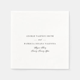 白黒の書道エレガクラシックントウェディング スタンダードカクテルナプキン