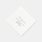 白黒の書道エレガクラシックントウェディング スタンダードカクテルナプキン (角)