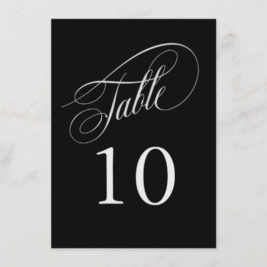 白黒の書道エレガント表の番号 (正面)