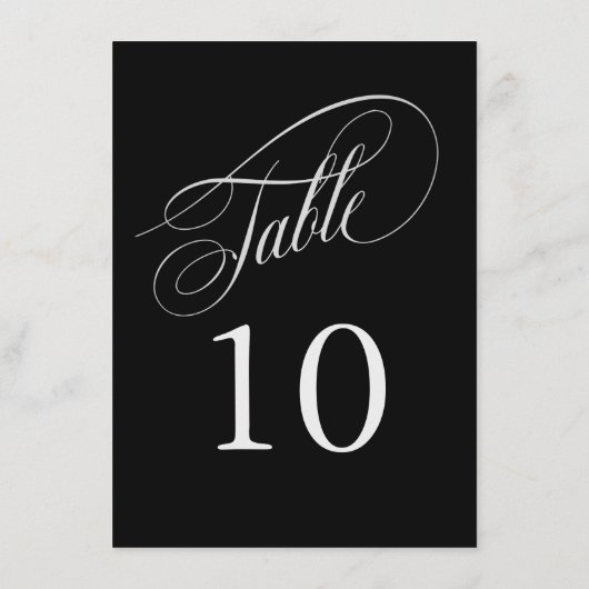 白黒の書道エレガント表の番号 (裏面)