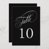 白黒の書道エレガント表の番号 (正面/裏面)