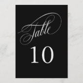 白黒の書道エレガント表の番号 (裏面)