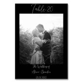 白黒の書道シンプルの台本の写真 テーブルナンバー (裏面)