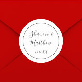 白黒の書道スクリプト結婚式の引き出物 ラウンドシール