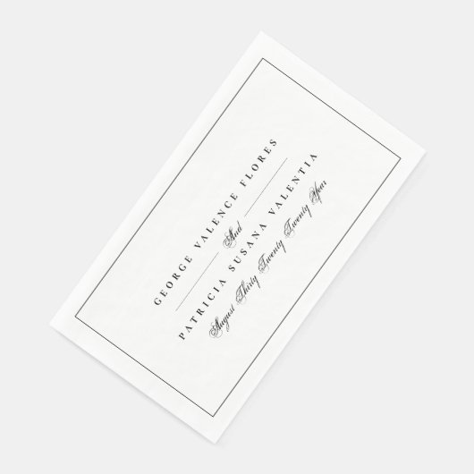 白黒の書道フォーマル枠エレガント付 (コーナー)