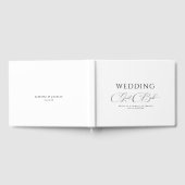白黒の書道ミニマリストシック結婚ズ ゲストブック (全面)